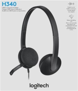 Home logitech h340 stereo usb headset for windows and mac