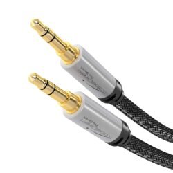 kabeldirekt 3.5mm aux headphone jack cable with metal casing 1.5 meters for smartphones & tablets, notebooks & laptops, cars item model 1113