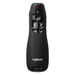 logitech r400 laser presentation remote, for basic slide navigation black