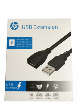 Home hp usb extension lead 1.5 m (usb a male to female) for computer, printer, keyboard, mouse